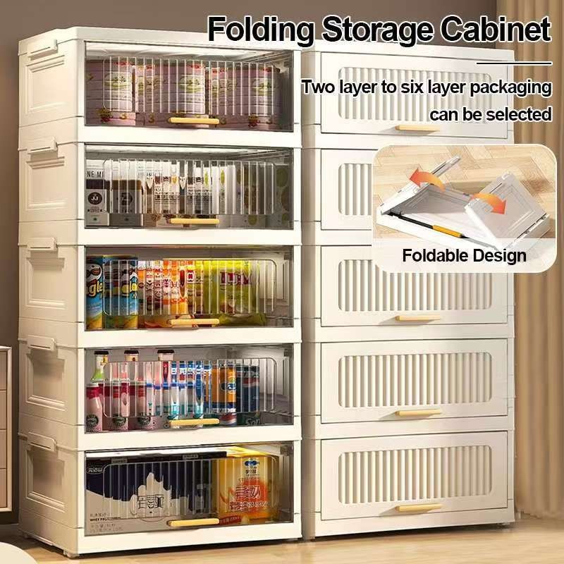 55CM-85CM Upgraded Bigger Space Double Sided Storage Cabinet Foldable & Stackable Organizer – Maximize Home Storages