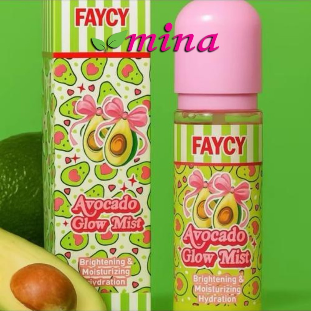 FAYCY Avocado Face Mist 165ml Glowing Spray Tahan Makeup Glow Muka