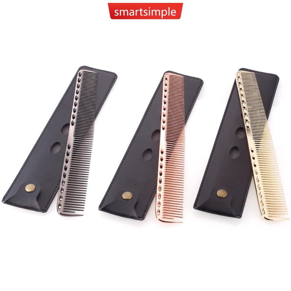 SMARTSIMPLE 1Pcs Stainless Steel Professional Hair Comb Ultra-thin Anti-Static Salon Hair Styling Combs (Size 21.5cm) J1W9