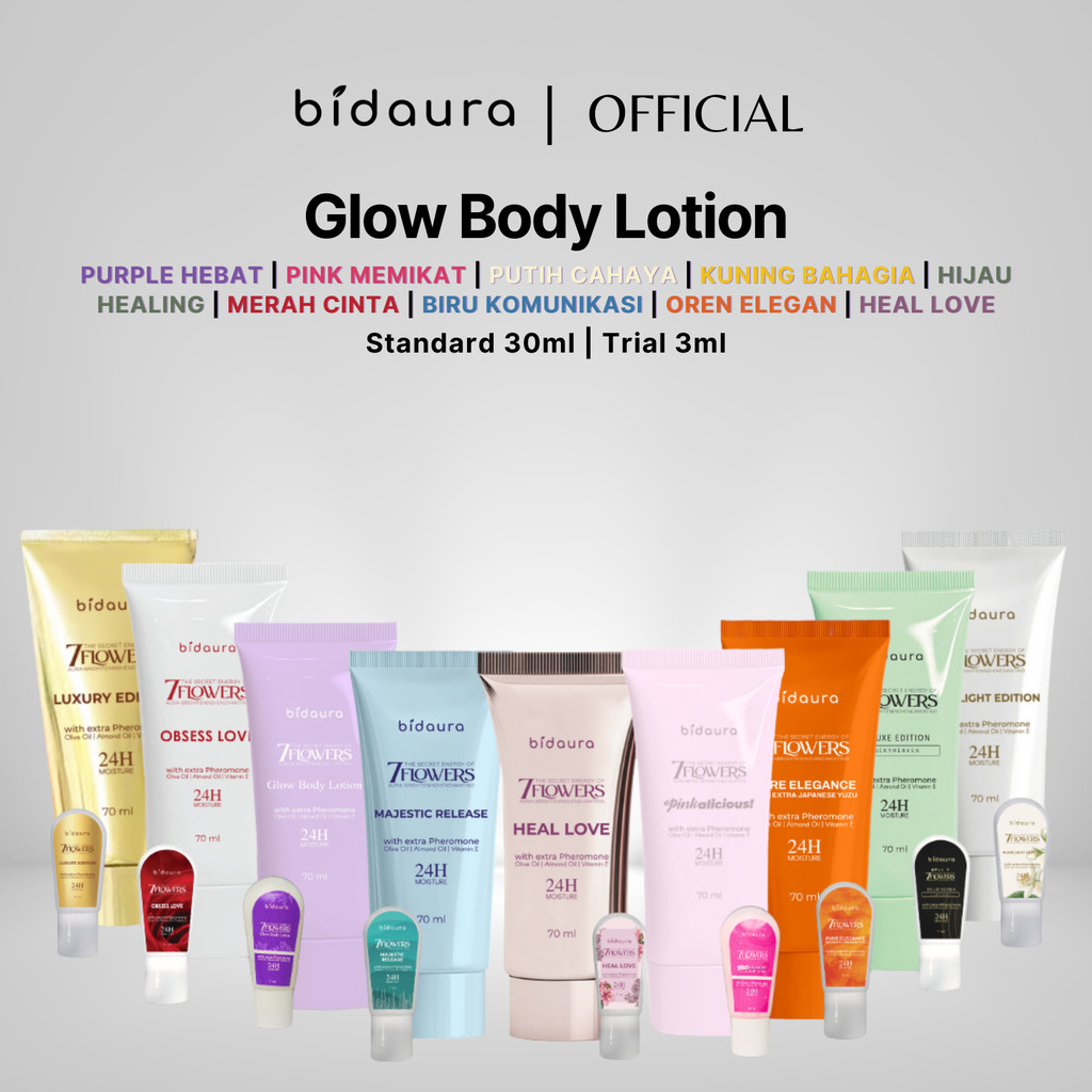[WAJIB BELI] Bidaura Lotion Wangi Aura 7 Bunga (Glow Lotion) Body Lotion Berasaskan Essential Oil Minyak Bidara