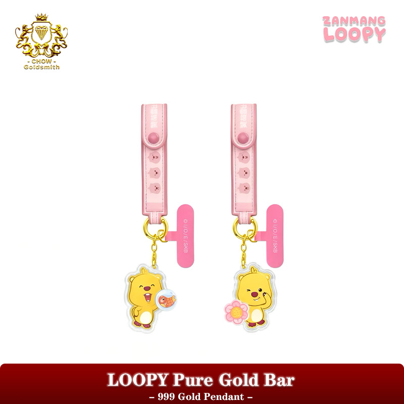 AF8 【CHOWGoldsmith】Pure Gold 999 LOOPY Bar 0.2g Coin Koi Fish Solid Gold&hellip;