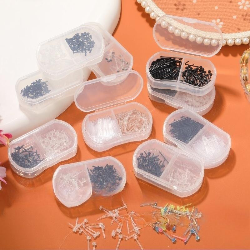 30/60/100 Pcs/box Hypoallergenic Plastic Ear Stick Ear Plug Men Women Ear Pierced Earrings Jewelry School Gift