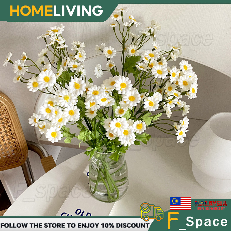 30 Heads Daisy Little Jasmine Bounga Hiasan Ruang Tamu Artificial Flower Bouquet Doorgift White假花束
