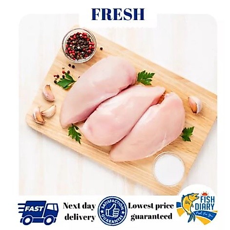 【Penang area only】🔥🐔FRESH Chicken breast (remove skin) 鸡胸肉 (去皮）3/4pcs 800g+-  (FREE DELIVERY for purchase RM120+ PENANG)