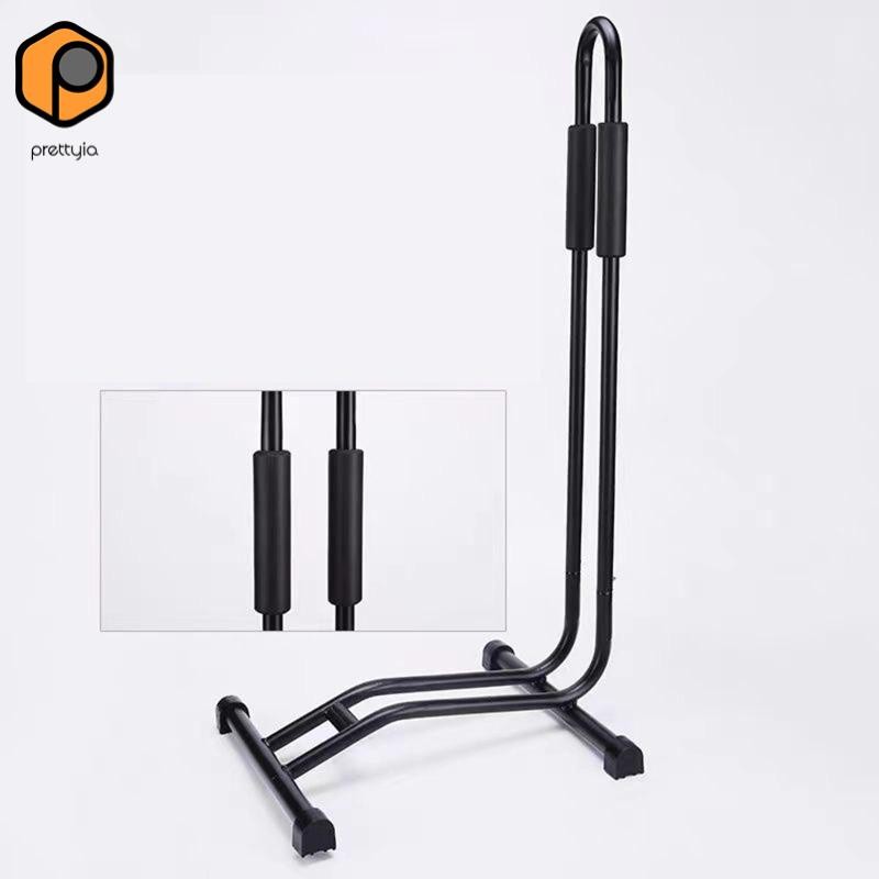 prettyia Bicycle Floor Stand, Steel, Parking Space, Bicycle Stand for Apartment, Garage,