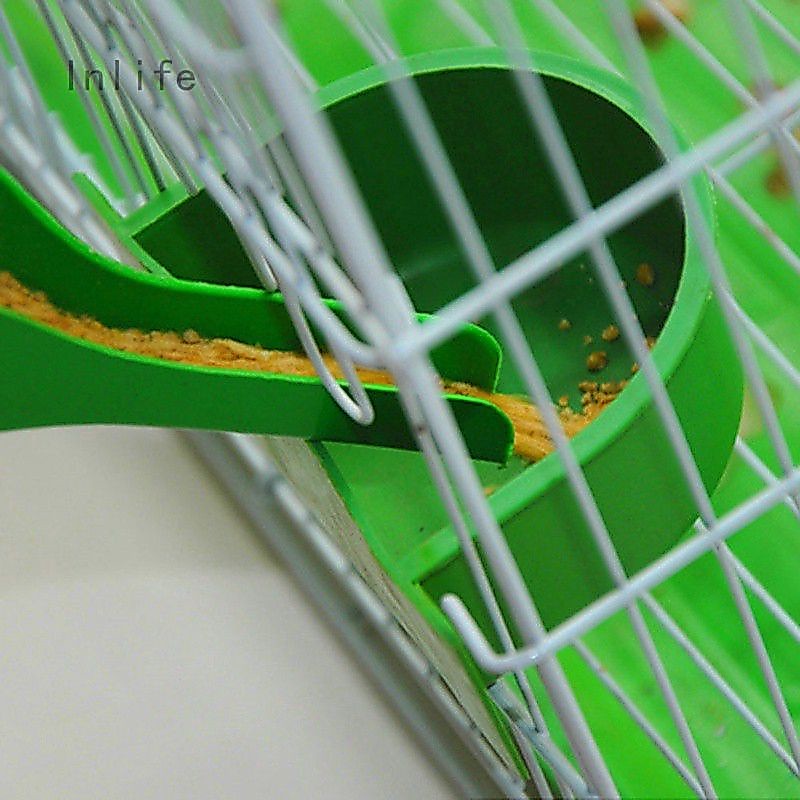 1PCS GREEN BIRD FOOD SPOON
