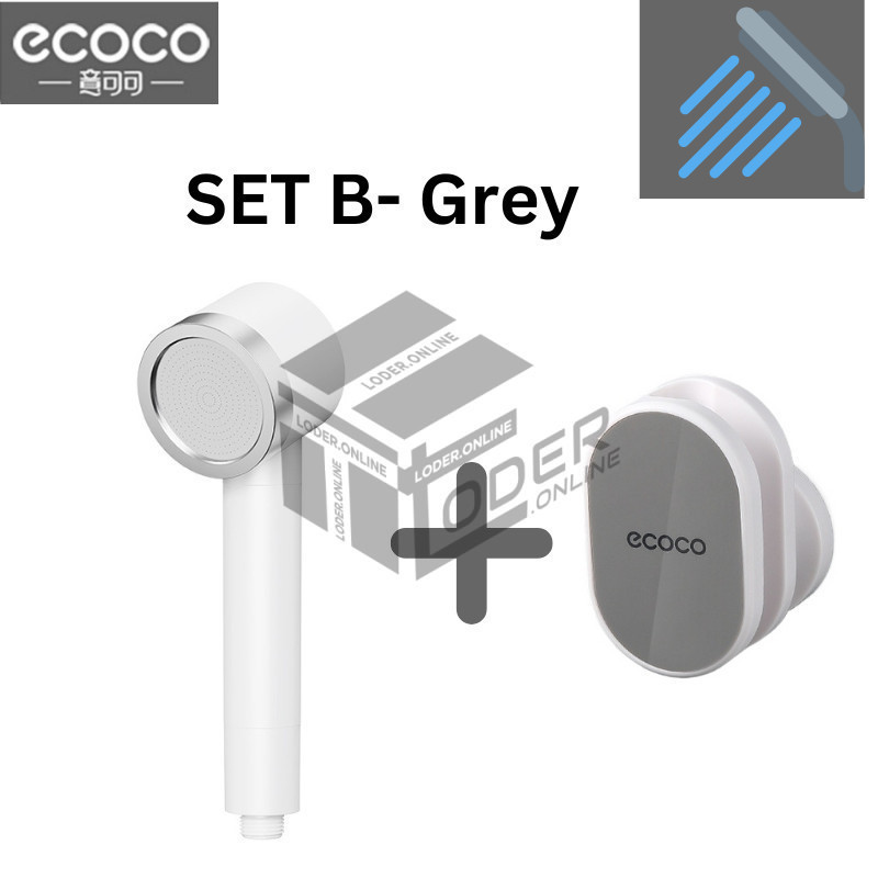 LODER ECOCO Handheld Bathroom Showerhead with Filter Build Water Pressure Enhancement And  Rainfall 
