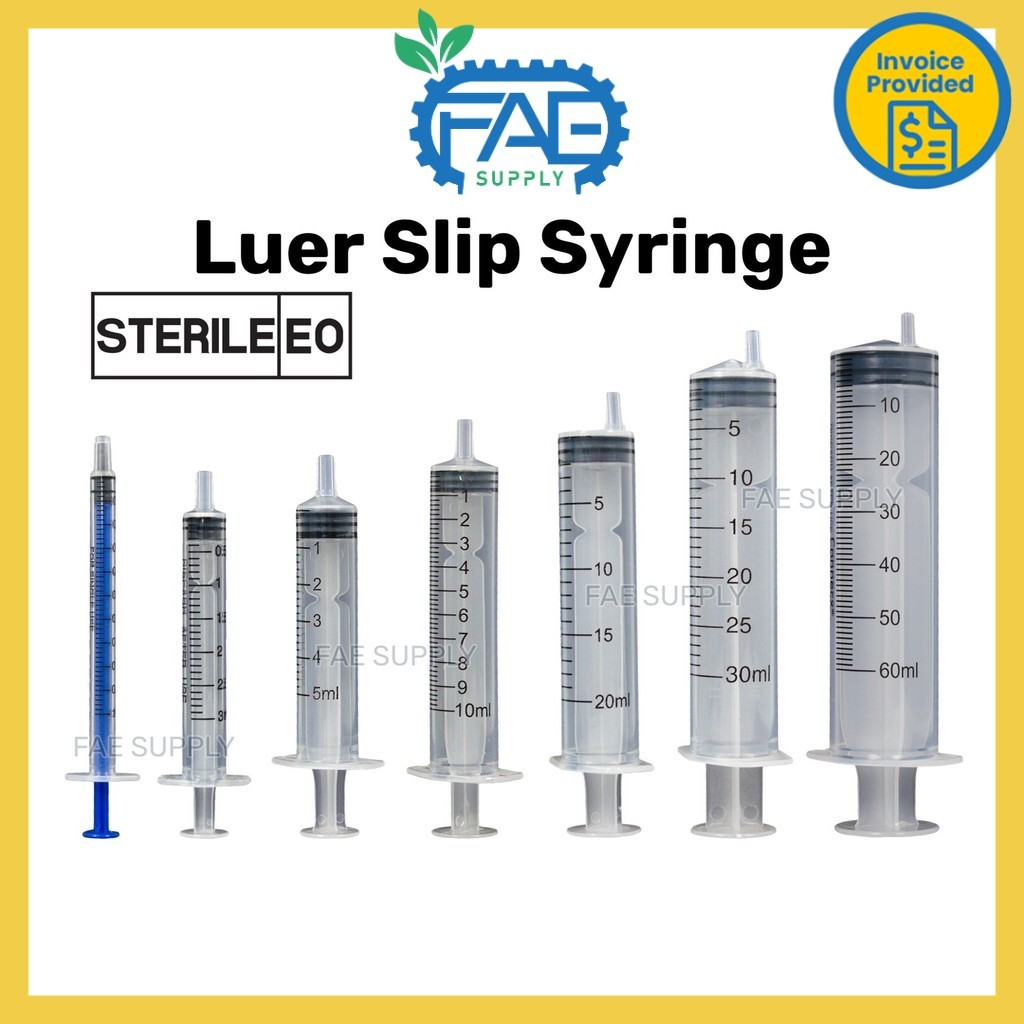 Picagari Syringe Luer Slip 1 5 10 12 20 30 50 60 ml cc individual pack sterilized feeding syringe feed