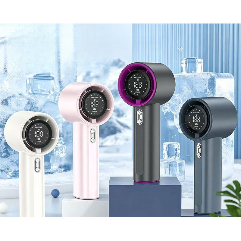 Handheld Turbo Mini Fan 100 Speed Digital Display USB Rechargeable Portable Cooling Fan | Kipas Mini Turbo Pegang 100 Tahap Kelajuan Skrin Digital Boleh Caj USB Mudah Bawa | 小风扇