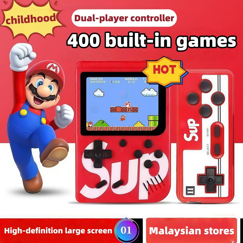 Mini Retro 400 Classic Games SUP Nostalgic Handheld Gamekeeper Portable Game Box 2.5 Inch LCD ​Screen