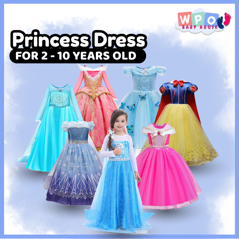 Girls Princess Dress Fancy Elsa frozen / Snow White Dress Halloween Cosplay Costume Birthday Party Clothing for Kids