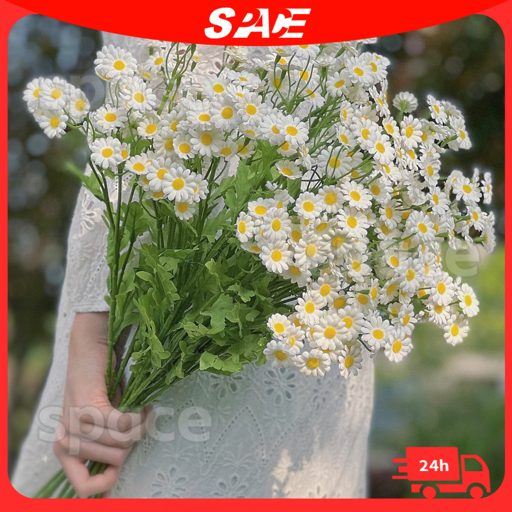 30 Heads Daisy Little Jasmine Bounga Hiasan Ruang Tamu Artificial Flower Bouquet Doorgift White假花束