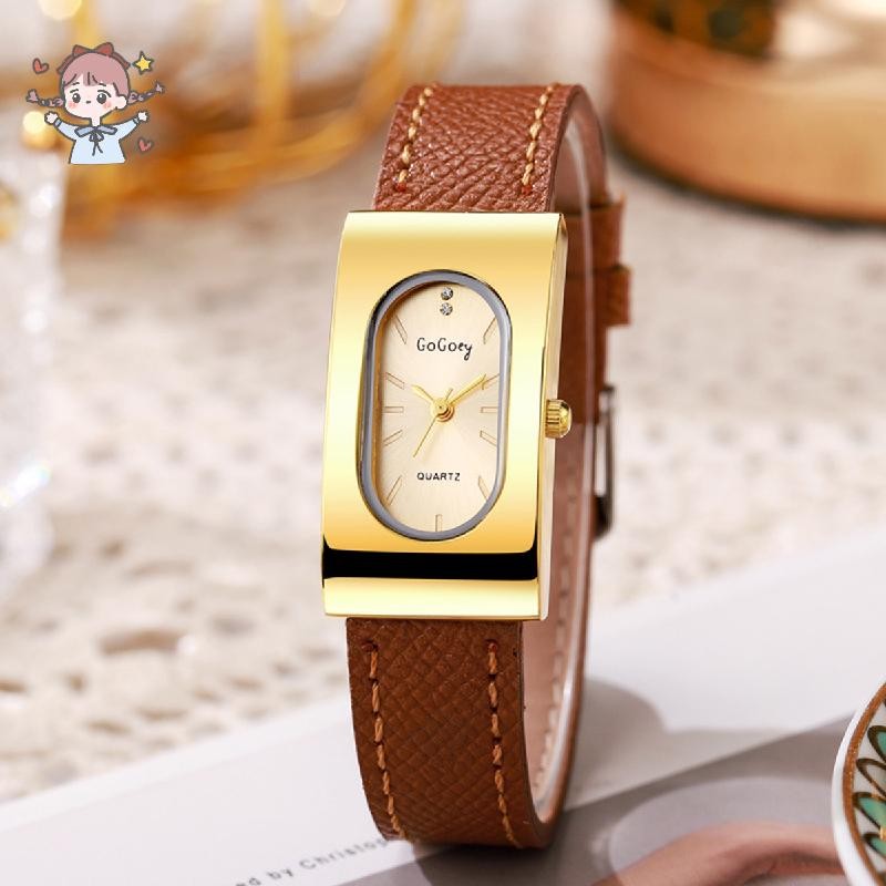 Retro Rectangular Watch With Pu Strap, Casual And Lightweight, Watch Suitable For Thinner Wrists, Unisex Watch