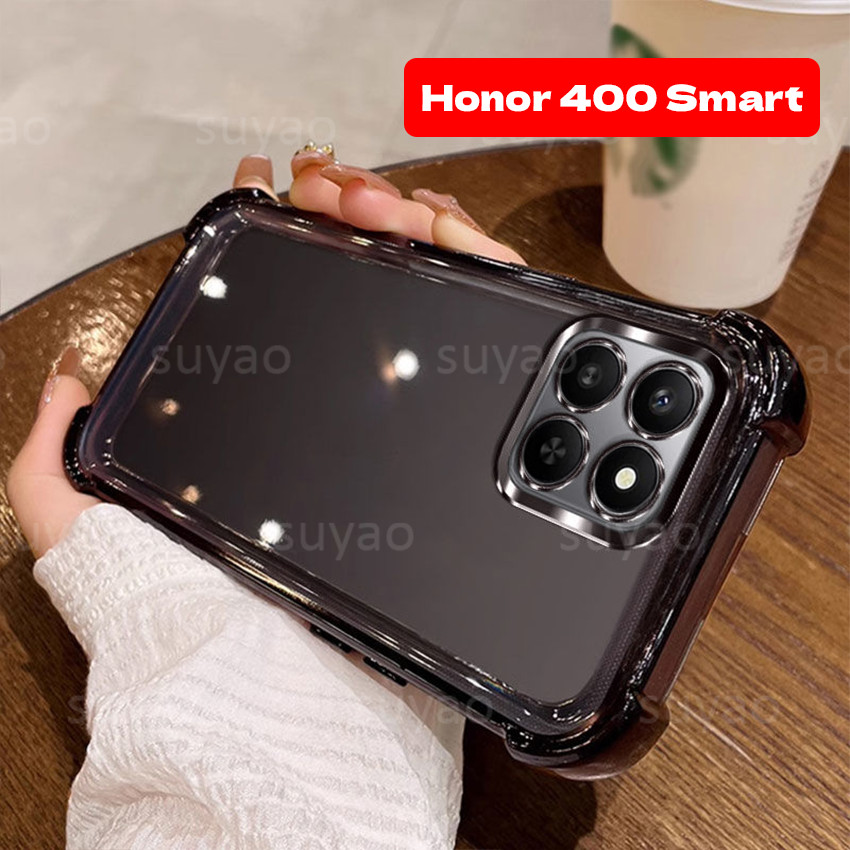 For Honor X9E Pro X9EPro 600 400 Smart 400Smart Phone Case TPU Clear Electroplated Transparent Casing Honor400Smart Honor400 600 Lite X9D X7D Shockproof Protective Soft Back Cover