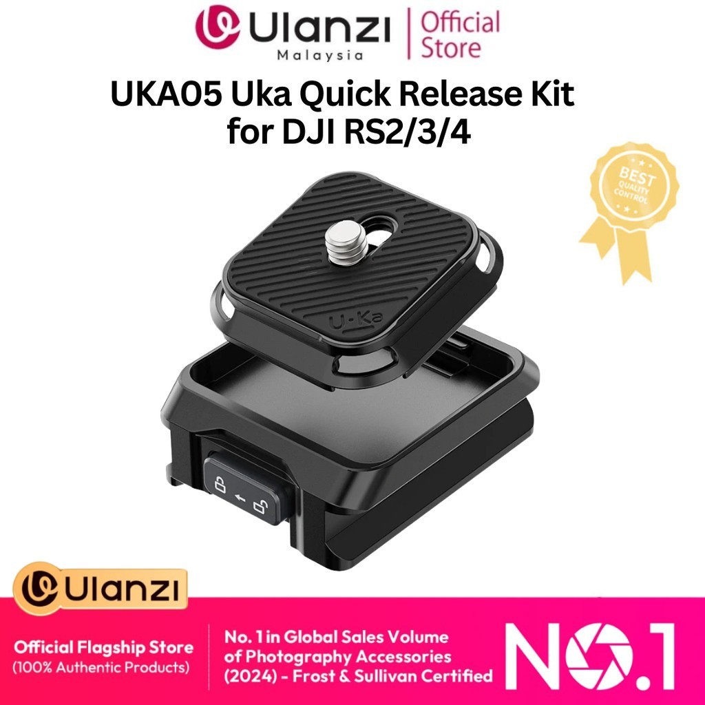Ulanzi UKA05 Uka Quick Release Kit for DJI RS2/3/4 for Tripod Shoulder Strap Compatible for Uka&F38 Top Plate