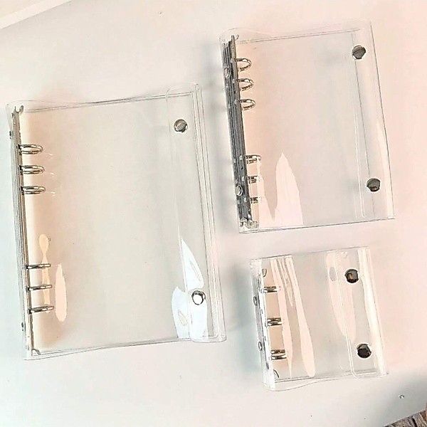 Transparent A6/A7/M5 loose leaf Cover sticker storage book Binder PET double-sided release sticker organizer