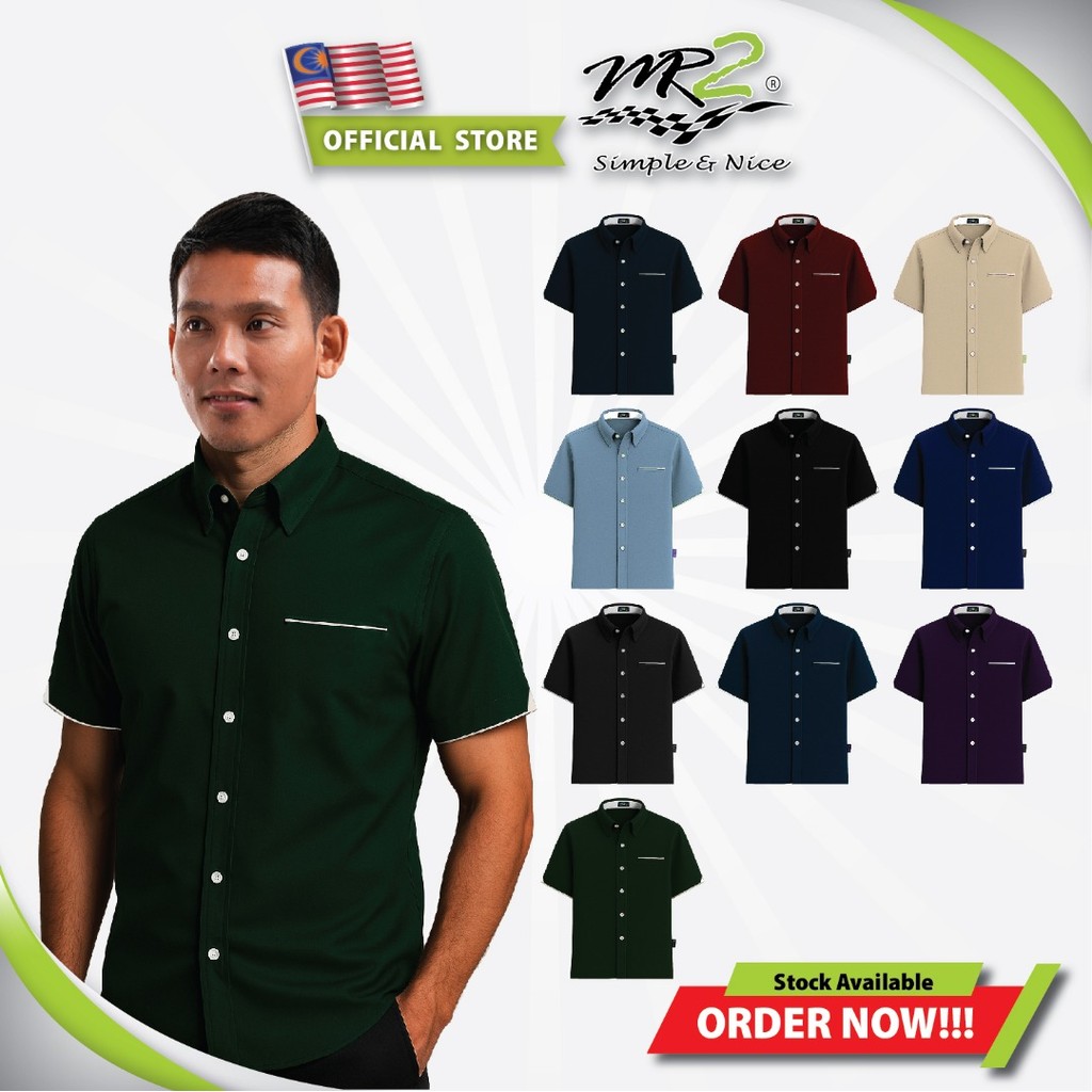 MR2 Uniform FT-890 - Baju Lelaki Baju Korporat Lelaki Baju Kemeja Lelaki Men Shirt Men Corporate Shirt Men Office Wear