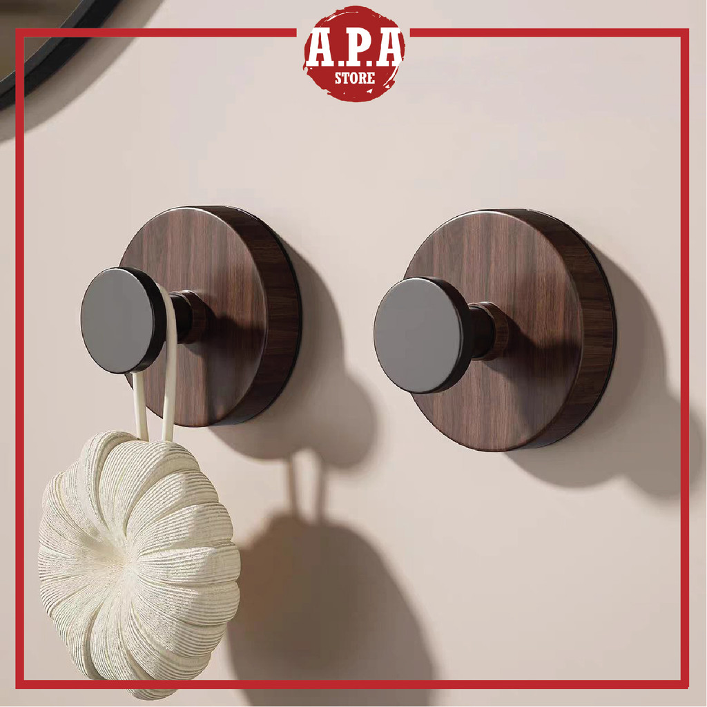APA Rotate Suction Hook Nordic Design Multipurpose Cangkuk Sedutan Berputar Kuat Stabil Smooth Surface Toilet Kitchen