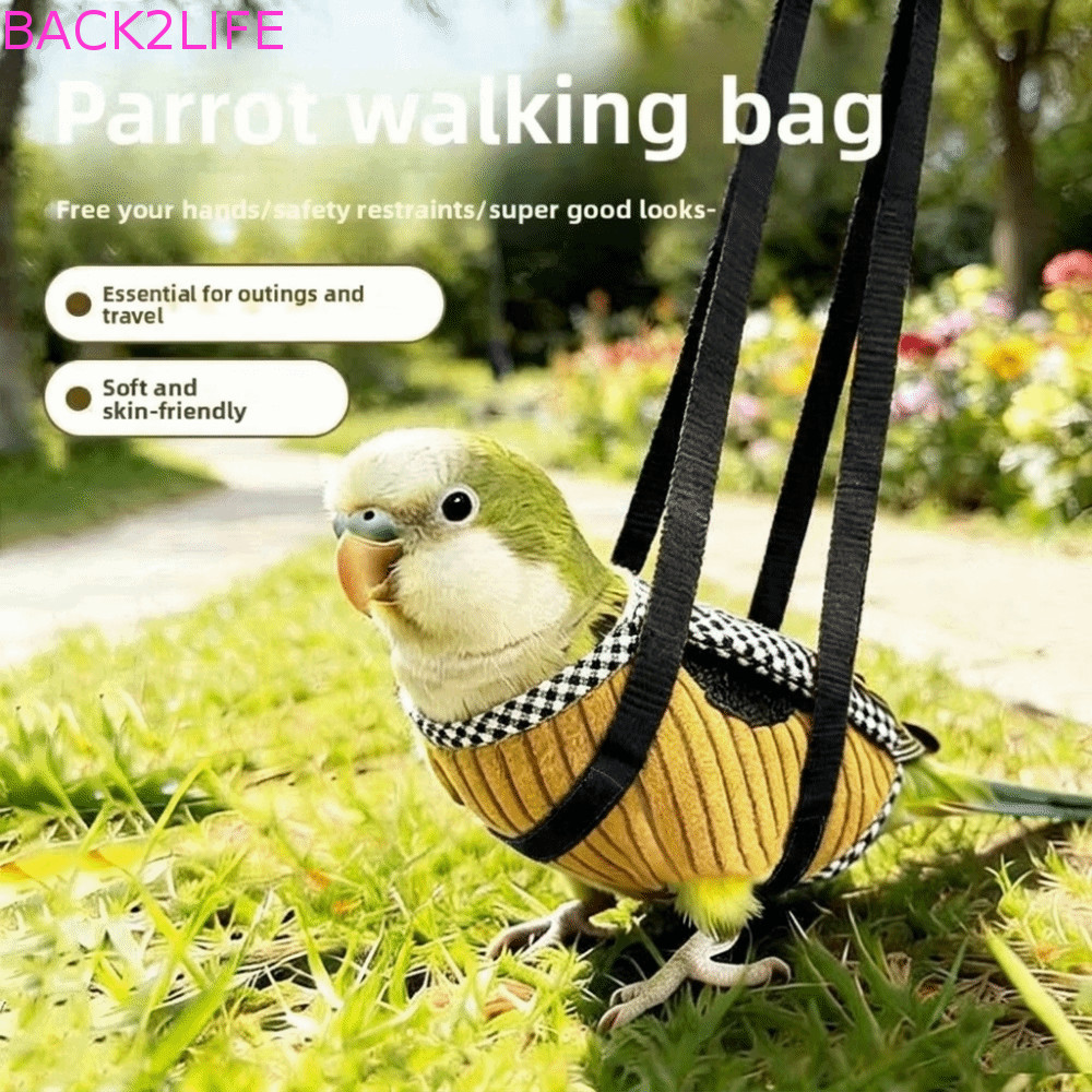 Back2life Parrot Vest Carrier, Soft Windproof Outdoor Parrot Harness, Simple Lightweigh…