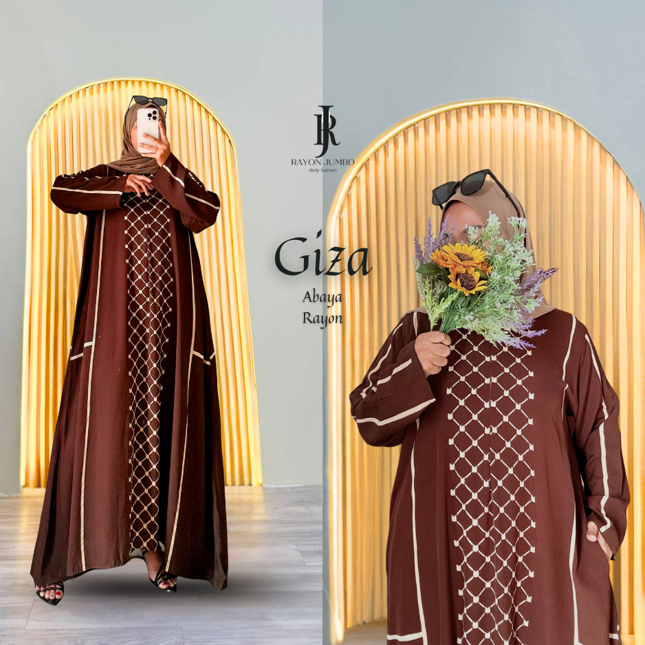 Abaya Giza Jumbo LD 130 Rayon Super Busui Front Zipper Simple Luxurious Elegant Invitation Recitation
