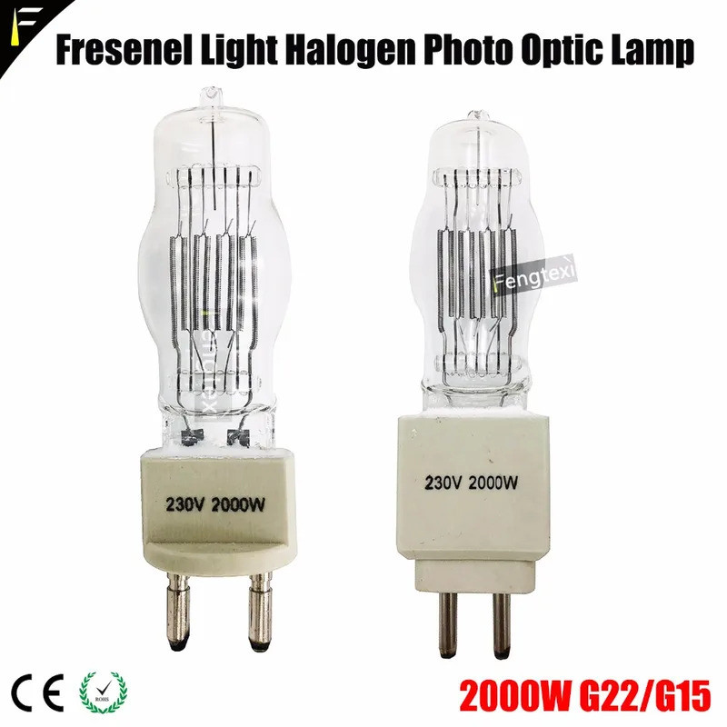 Mentol Lampu Fresenel FTL 230V 2000W SE Lampu Studio Halogen 2000 Watt G15/G22 untuk (Ganti Lampu Filem/Sudio/Teater)