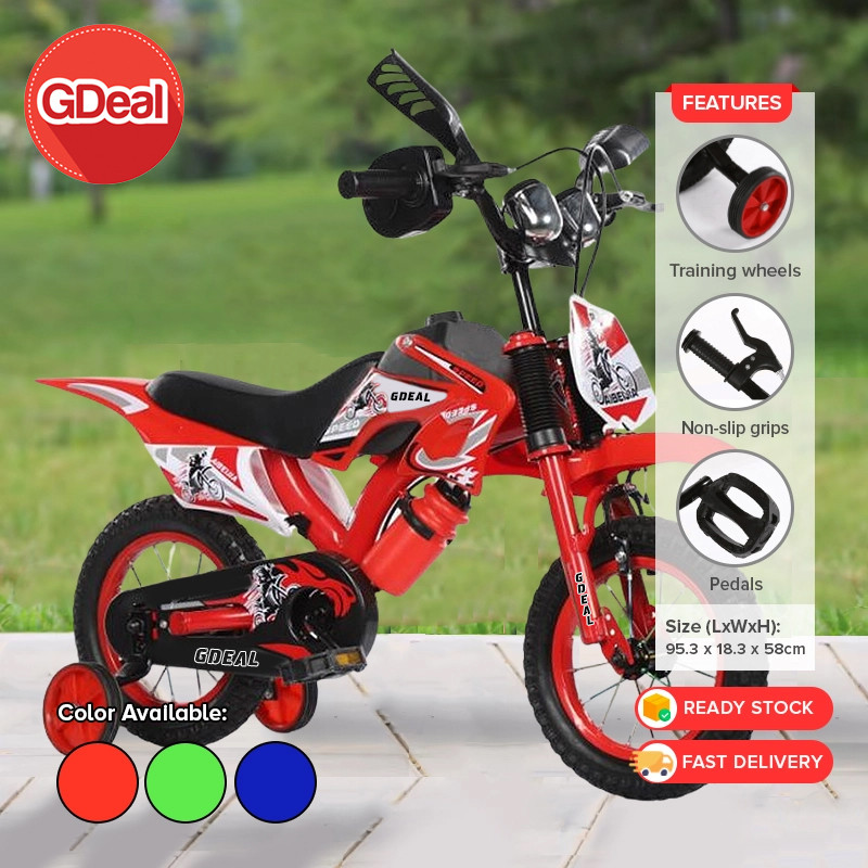 GDeal 16inch Basikal Budak Gaya Motosikal Children Mountain Bike Kids Bicycle Motocross Motor Scrambler Bike