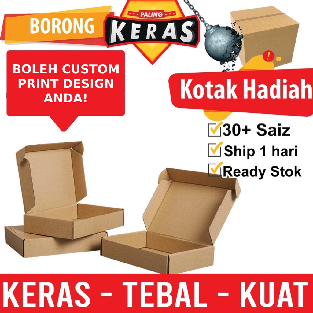 PalingKeras - Pizza Box Gift Premium Box Small medium Big Box Packing Box Kotak Kecil Sederhana Besar