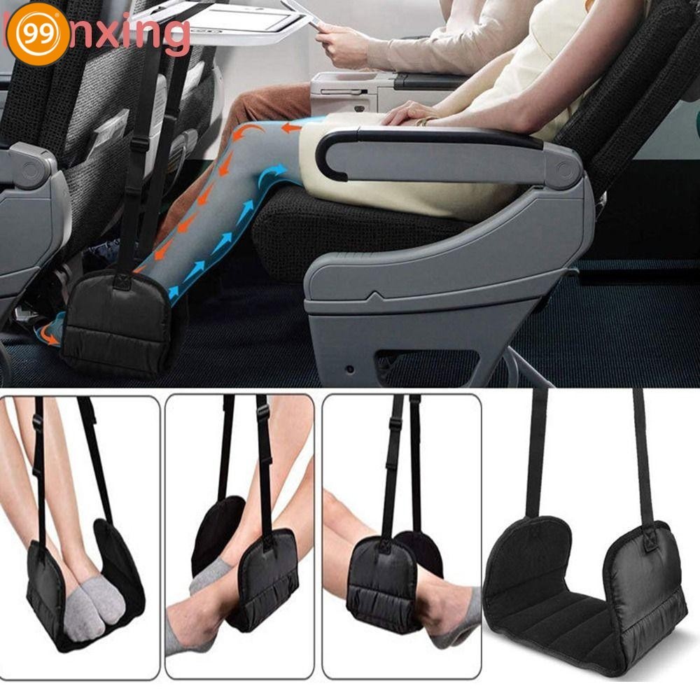 9S  Airplane Foot Hammock, Carry-on Adjustable Leg Rest, Comfortable Easy To Install Support Board Flat Rigid Base