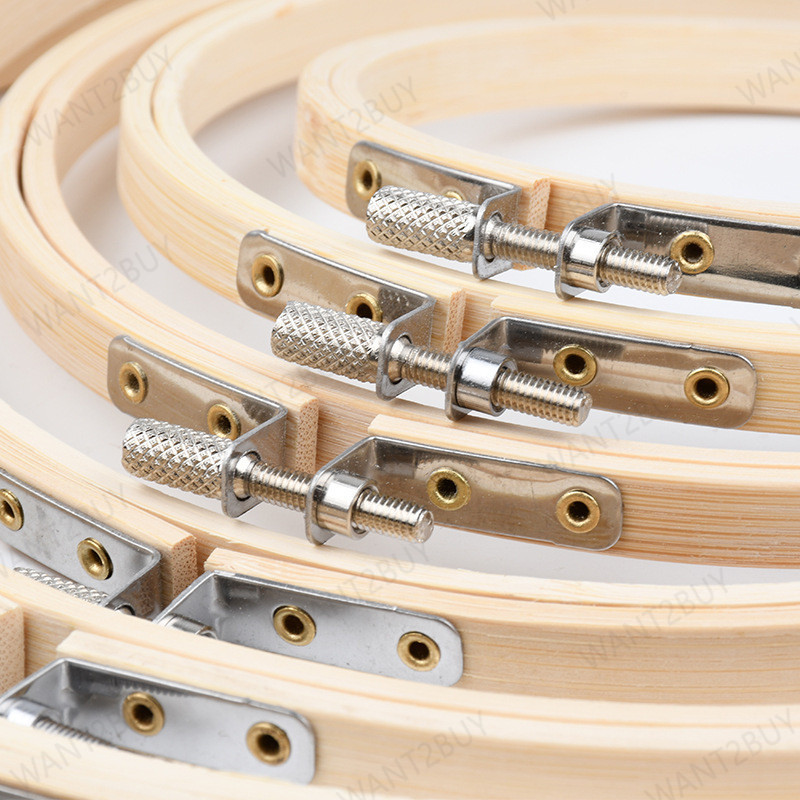 UMI 8-40cm Embroidery Frame Hoops Wooden Round Adjustable Bamboo Circle Cross Stitch Art Craft Handy Sewing Ramadan