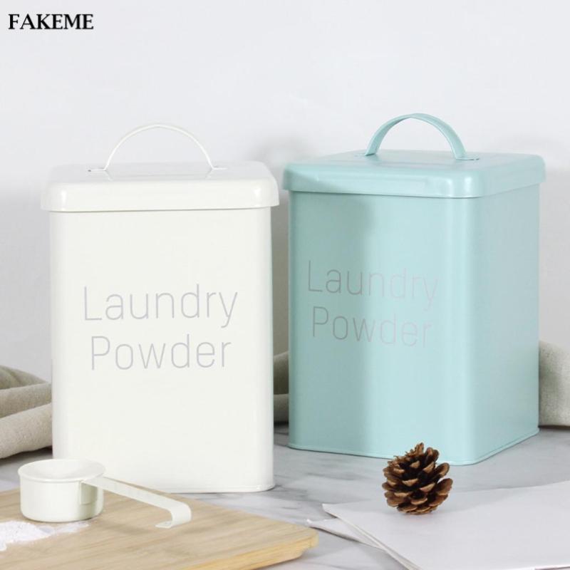 Fakeme 5L Storage Bucket Multipurpose for Laundry Powder Cereal Rice Flour Holder