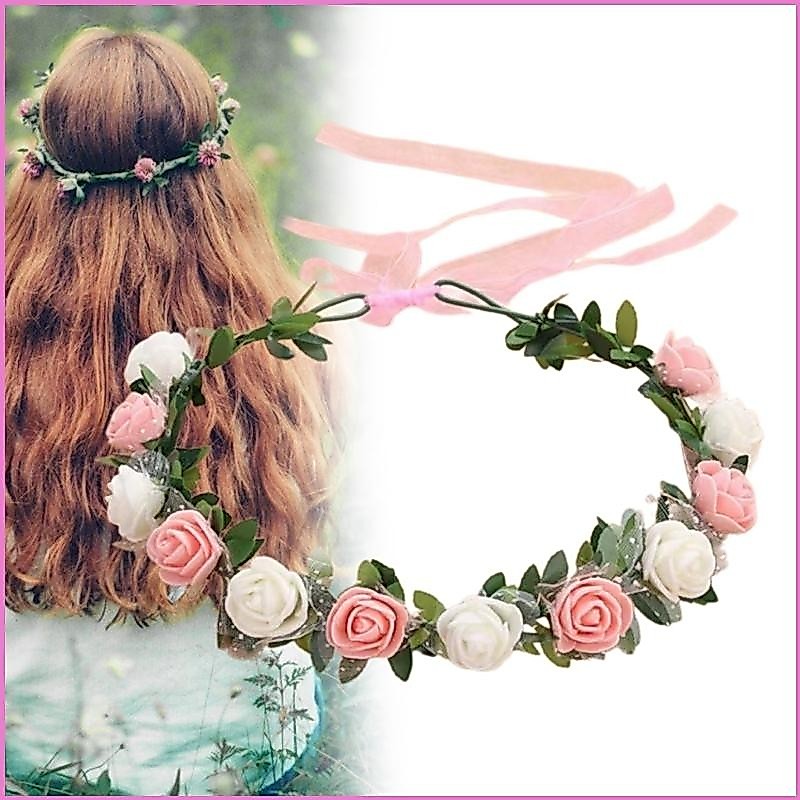 Royal Bride Flower Crown For Wedding Flower Headbands Bride Floral Headbands Women Floral Garlands Crown Hair Wreath