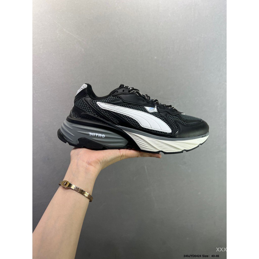 Puma shoes/Puma Fade Nitro Ls Men Women Dad shoes Hiking shoes Commuter shoes Thick-Soled shoes Casual All-Match Breathable Joint Model HKUD