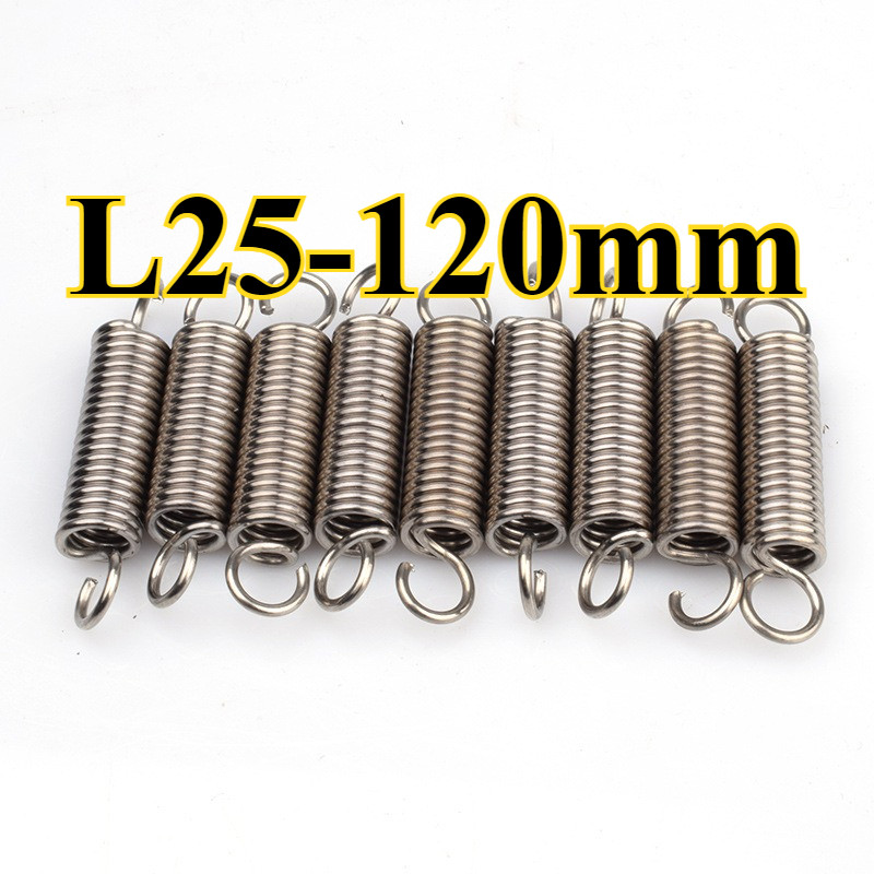 304 stainless steel Extension Tension spring/spring d=1.0mm,OD6/8mm,L=25~120mm tension springs with hooks,apply to garage door,bunnings,sewing machine(YDD-XDT-MY1)