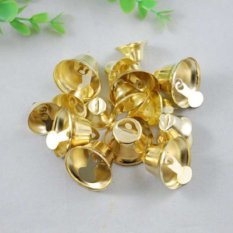 10-50MM Gold Open Trumpet Bell Christmas decoration small bell wind chime DIY accessories wholesale