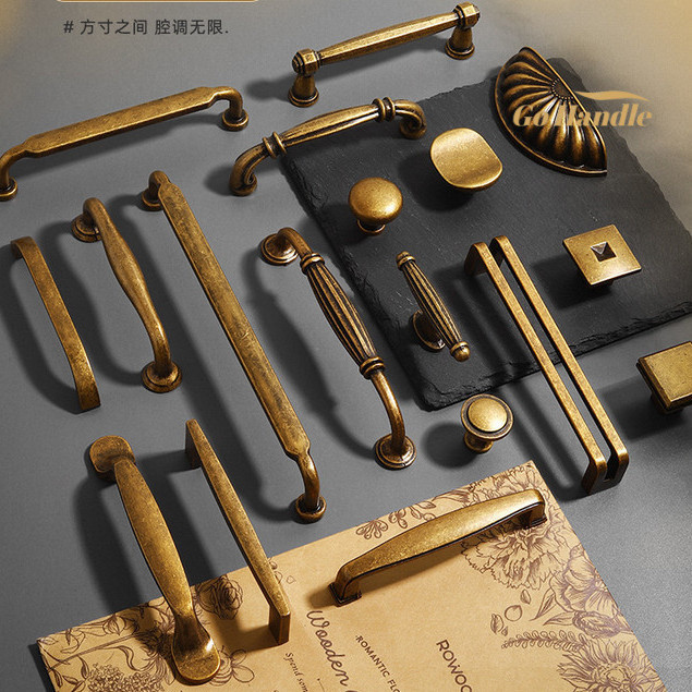Zinc Alloy Antique Furniture Handles wardrobe Door Handle Drawer Knob And Handle Vintage Kitchen Cabinet Door Handle Furniture Handle