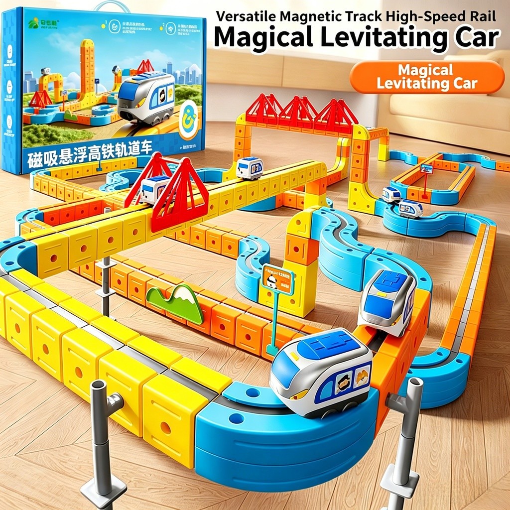 【 Ready Stock】Magnetic Train Track Building Toys, DIY Electric Railway Set - 3D Educational STEM Toys for Kids, Creative Building Blocks, Birthday Gifts Ideas (Fast Shipping)