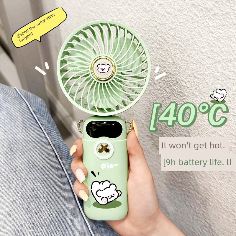 kipas mini rechargeable kipas mini usb cas kipas genggam Summer Cartoon New Style Portable Handheld Small Fan Mini Portable Foldable usb Charging Fan Small Desktop