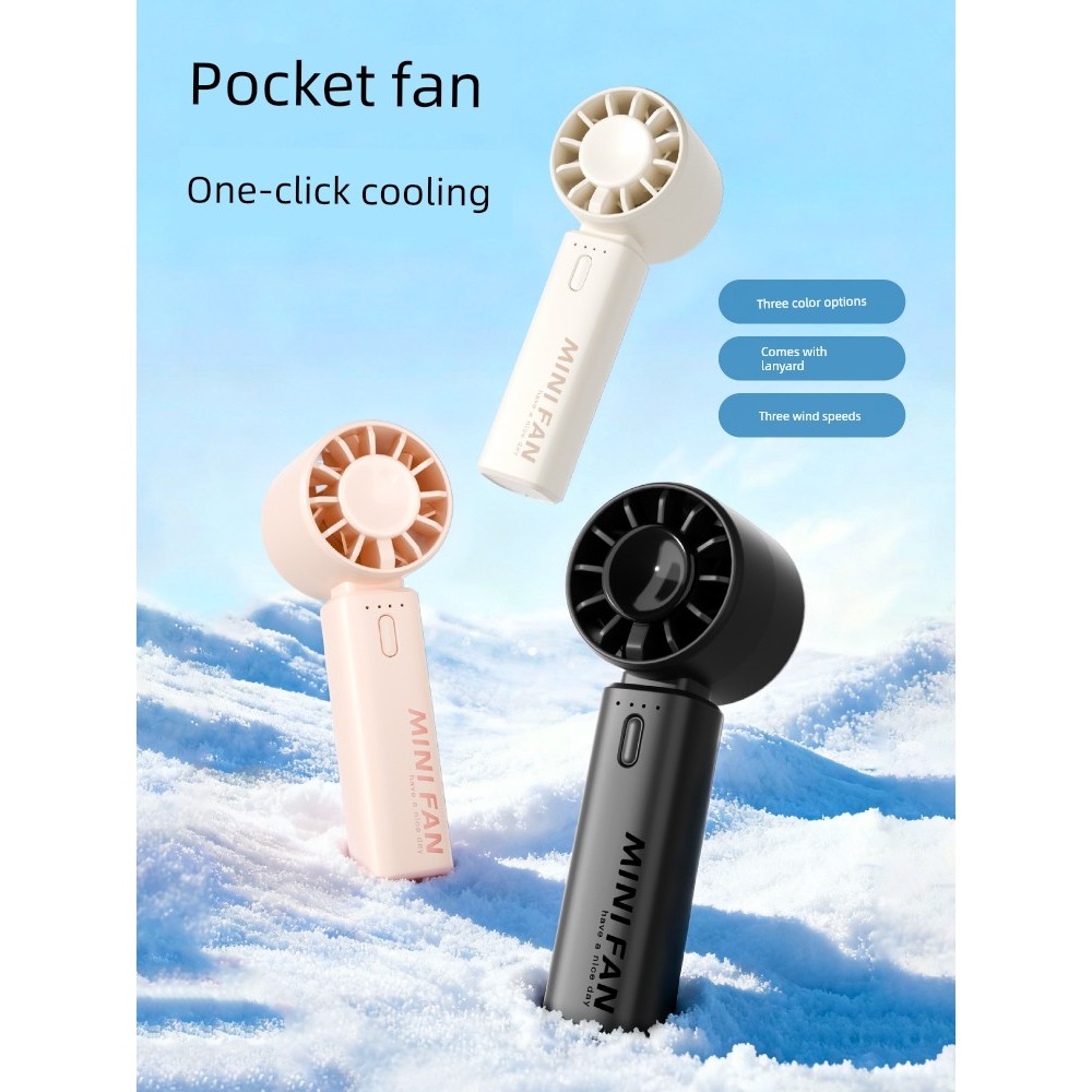 kipas angin mini baterai kipas tangan rechargeable kipas mini turbo 2026 New Style Pocket Small Fan Handheld Mini Fan USB Charging Dormitory Office Desktop Silent Desk Fan