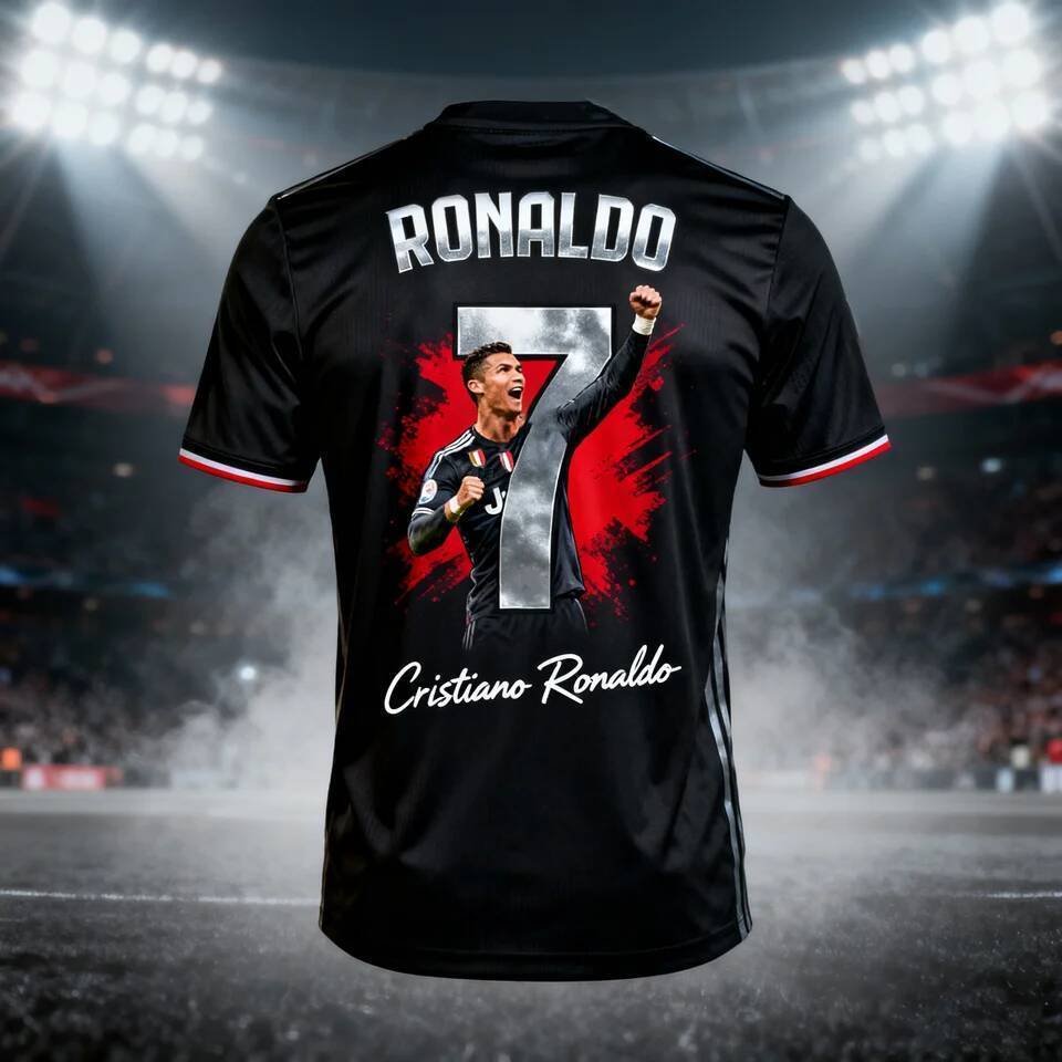 2026 ChatGPT AI Ronaldo # 7 football jersey for adults and children, summer training top, fashionable sports casual wear