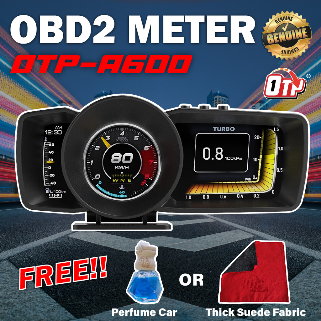 A600 OBD2 Meter Gauge Meter Car GPS Alarm Speed Head-Up LCD display Water temp RPM Turbo Boost HUD engine status