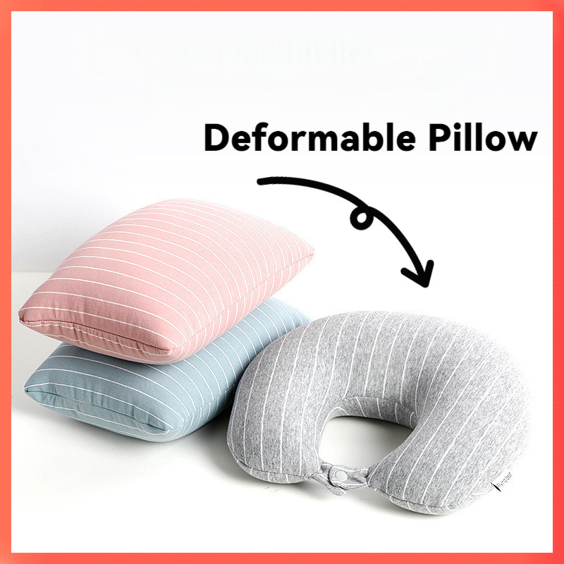 Multifunctional U-shaped Neck Pillow 2 In 1 Memory Foam Car Aircraft Neck Pillow Slow Rebound Soft Travel Headrest Flying Sleep