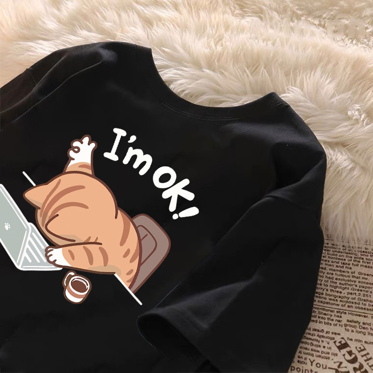 （✨24Hour shipping✨）Maise STUDIO T-Shirt Besar Wanita Estetik Korea - Kolar Bulat # 9.16