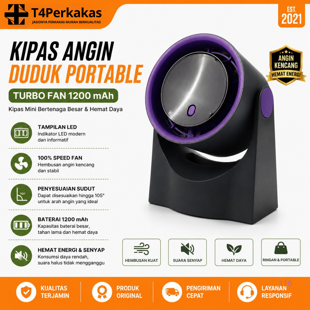 Portable Table fan mini desktop fan turbo Table fan