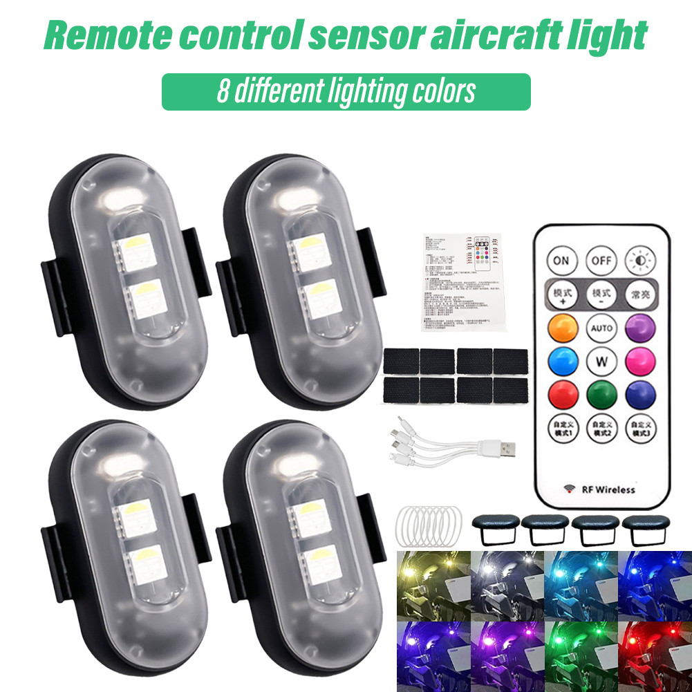 Strobe RGB Motorcycle Tail Lights | Waterproof Anti-collision Safety Light for Vehicles