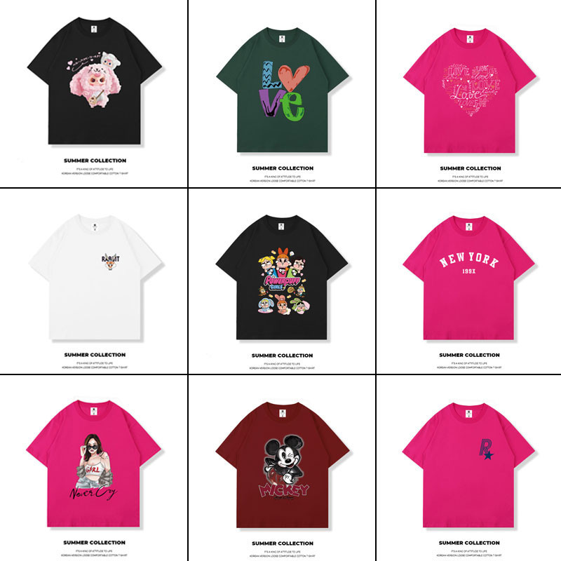 【Ready Stock】 Unisex Women's 100% Cotton Korean Oversized T-shirt | Breathable Summer Casual Short-sleeved Tee - Soft Eco-Friendly Daily Wear M-4XL