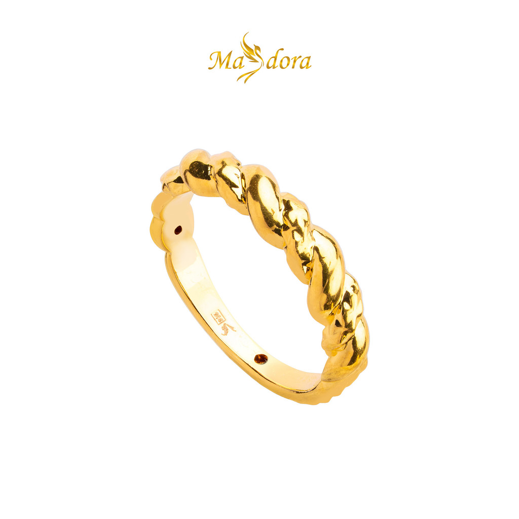MASDORA 916 Gold Ring Rings Cincin Emas ~ HG Golden Twisted Leech (EMAS 916/22K)