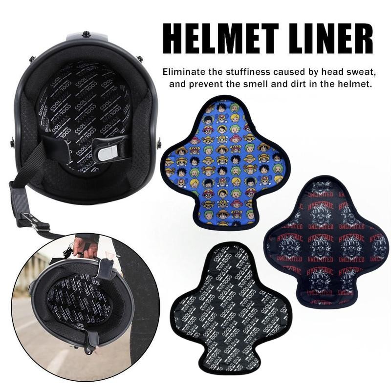 Motorcycle Helmet Padding, Sweat Absorbent Anti-Slip Inner Liner, Heat Insulation Quick Dry Cushion for Bike Helmets, Soft Comfortable Prevent Friction