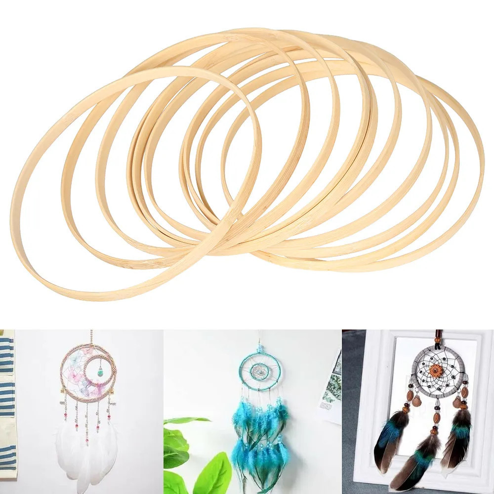 UMI 8-45cm Wooden Dream Catcher Circle Ring Cross Bamboo Round Hoops DIY Handmade Art Craft Wedding Decor Gelung Rotan