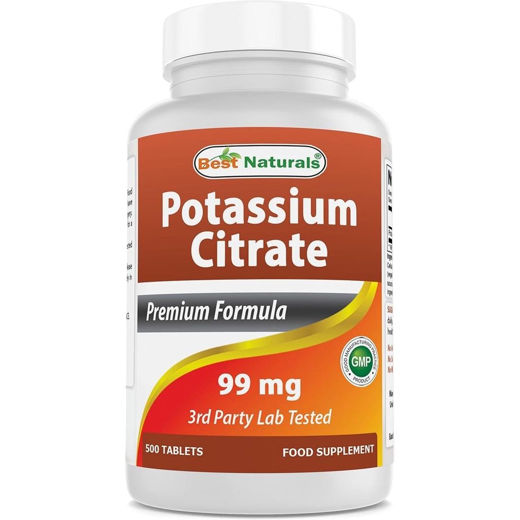 Naturals Potassium Citrate 99mg 500 Tablet - Makmal Pihak Ketiga