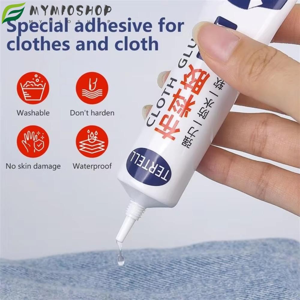 MIOSHOP Clothing Repair Glue, Transparent Quick Dry Fabric Sewing Glue, Non Irritation High Viscosity Strength Corrosion Resistance Fabric Bonding Glue